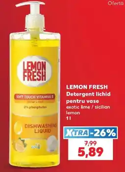Kaufland Lemon Fresh Detergent lichid pentru vase Ofertă