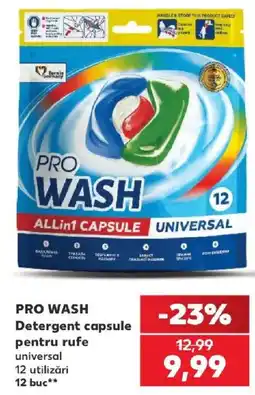 Kaufland Pro wash detergent capsule pentru rufe universal Ofertă
