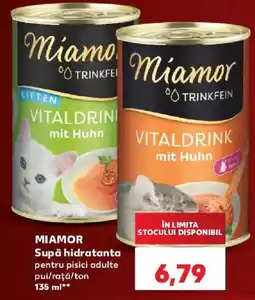 Kaufland Miamor supă hidratantă pentru pisici adulte pui/rață/ton Ofertă