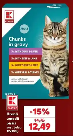Kaufland Classic chunks in gravy Ofertă