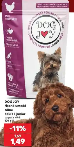 Kaufland Dog Joy hrană umedă câine adult / junior cu pui / vită Ofertă