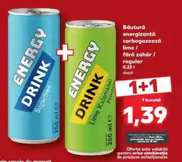 Kaufland Băutură energizantă carbogazoasă lime / fără zahăr / regular Ofertă