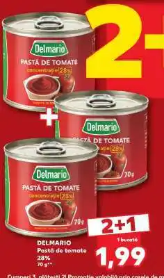 Kaufland DELMARIO Pastă de tomate 28% Ofertă