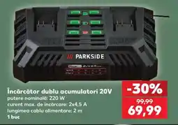 Kaufland Încărcător dublu acumulatori 20V Ofertă
