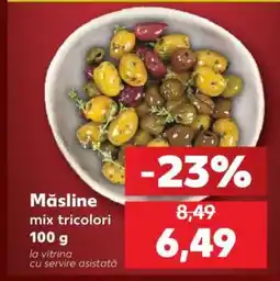 Kaufland Măsline mix tricolori 100 g Ofertă