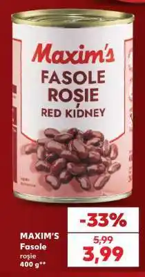 Kaufland MAXIM'S Fasole roșie 400 g Ofertă