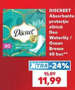 Kaufland DISCREET Absorbante protecție zilnică Deo Waterlily / Ocean Breeze 60 buc Ofertă