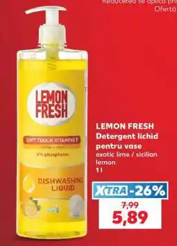 Kaufland LEMON FRESH Detergent lichid pentru vase Ofertă