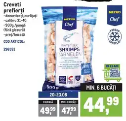 Metro Metro Chef crevete prefierți Ofertă