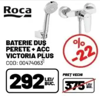 Roca baterie duș perete acc victoria plus
