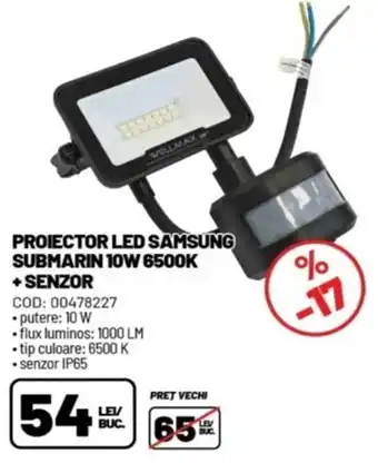 Ambient Wellmax projector led samsung submarin 10w 6500k + senzor Ofertă