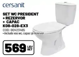Ambient Cersanit set wc president + rezervor + capac k08-028-ex3 Ofertă