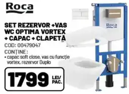 Ambient Roca set rezervor + vas wc optima vortex + capac + clapetă Ofertă