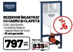 Ambient Grohe rezervor încastrat cu cadru și clapetă Ofertă