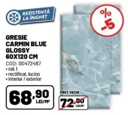 Ambient Gresie carmin blue glossy Ofertă