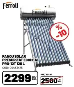 Ambient Ferroli panou solar presurizat ecoheat pro-12t 120 l Ofertă
