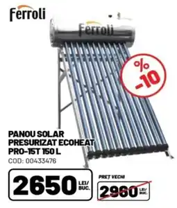 Ambient Ferroli panou solar presurizat ecoheat pro-15t 150 l Ofertă