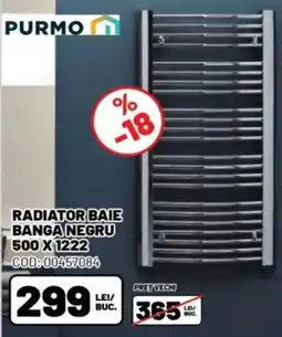 Ambient Purmo radiator baie bangă negru Ofertă