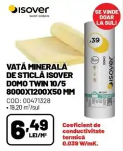 Ambient Isover vată minerală de sticlă domo twin 10/5 Ofertă