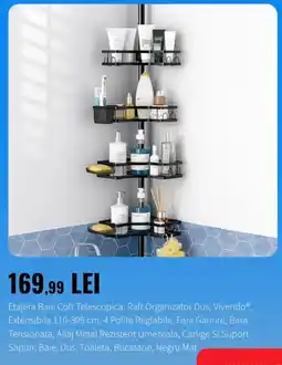 Emag Vivendo Etajera Baie Colt Telescopică, Raft Organizer Dus Ofertă
