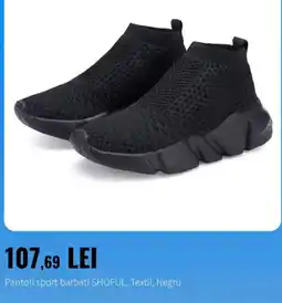 Emag Shoful pantofi sport barbati textil negru Ofertă