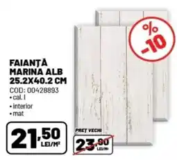 Ambient Faianta Marina Alb Ofertă