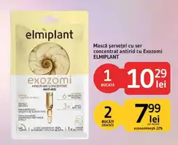 Supeco Elmiplant mască șervețel cu ser concentrat antirid cu exozomi Ofertă