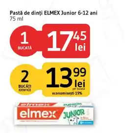 Supeco elmex pastă de dinți junior Ofertă