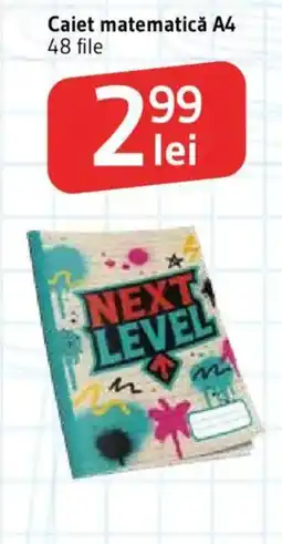 Supeco Next Level caiet matematică A4 Ofertă