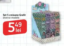 Supeco Set 5 creioane Grafit diverse modele Ofertă
