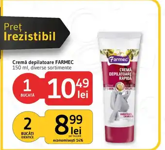 Farmec cremă depilatoare rapidă