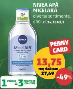 Penny Nivea micellară Ofertă