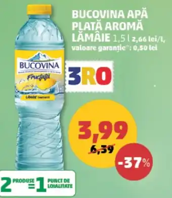 Bucovina apă plată aromă lămâie
