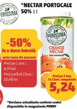 Penny Purissima nectar portocale Ofertă