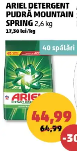 Penny Ariel detergent pudră mountain spring Ofertă