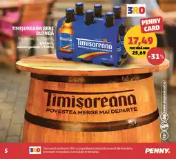 Penny Timișoareana Bere Blondă Ofertă