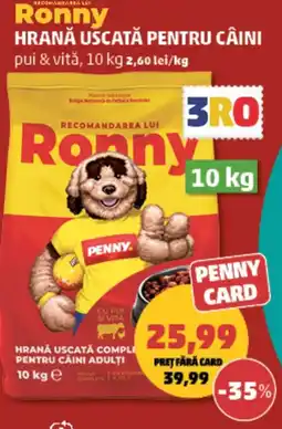 Penny Ronny hrană uscată pentru câini pui & vită Ofertă