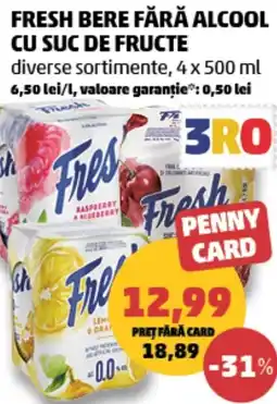 Penny Fresh bere fără alcool cu suc de fructe Ofertă