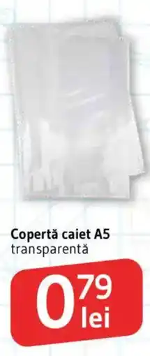 Supeco Copertă caiet A5 transparentă Ofertă