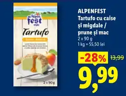 Lidl Alpenfest tartufo cu caise și migdale / prune și mac Ofertă