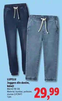 Lidl Lupilu joggers din denim, băieți Ofertă