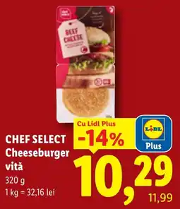 Lidl Chef Select Cheeseburger vită Ofertă