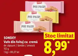 Lidl Sondey vafe din foitaj cu cremă Ofertă