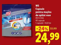 Lidl W5 capsule pentru mașina de spălat vase Ofertă