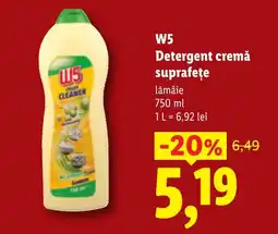 Lidl W5 detergent cremă suprafețe Ofertă