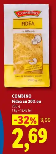 Lidl Combino fideea cu 20% ou Ofertă