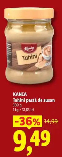 Lidl Kania tahini pastă de susan Ofertă