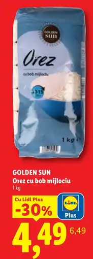 Lidl Golden Sun Orez cu bob mijlociu Ofertă