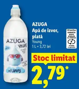 Lidl Azuga apă de izvor plată young Ofertă