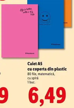Lidl Notebook Caiet A5 Ofertă
